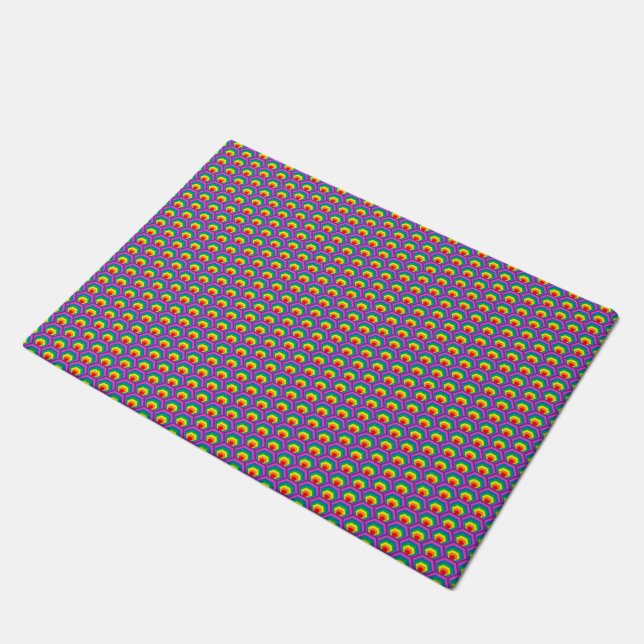 Abstract colourful shapes doormat (Angled)