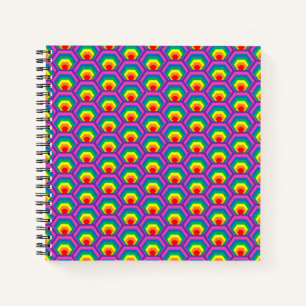 Abstract colourful shapes notebook