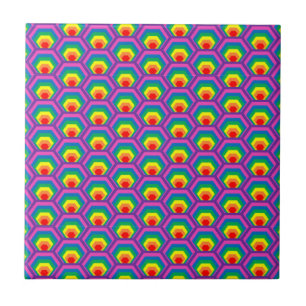 Abstract colourful shapes tile