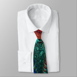 Abstract Colourful Spirals Pattern Tie
