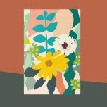 Abstract Colourful Spring Florals Modern Home Deco Acrylic Print<br><div class="desc">Modern abstract colourful spring florals with pastels,  green,  yellow,  mint flowers and colour blocks. Great way to add a pop of colour to  home decor</div>