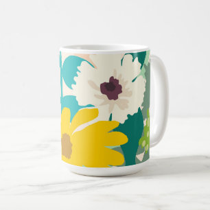 Abstract Colourful Spring Florals Modern Home Deco Coffee Mug