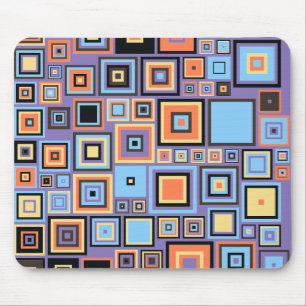 Abstract Colourful Squares Mouse Mat