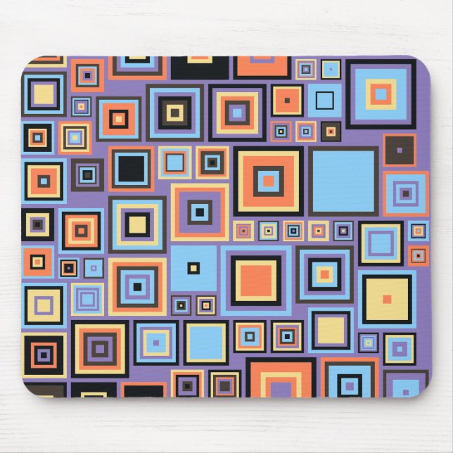 Abstract Colourful Squares Mouse Mat (Front)