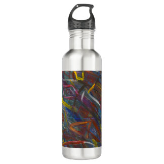 Abstract Colourful "Squares" Water Bottle