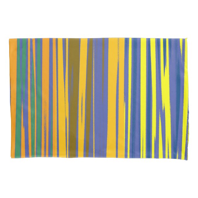Abstract Colourful Stripes Pattern #2 Pillowcase (Front)