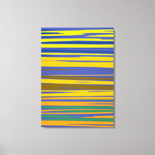 Abstract Colourful Stripes Pattern Canvas Print