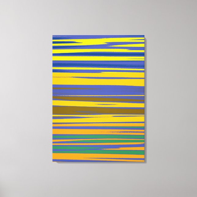 Abstract Colourful Stripes Pattern Canvas Print (Front)