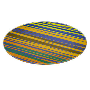 Abstract Colourful Stripes Pattern Cutting Board