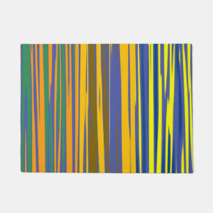 Abstract Colourful Stripes Pattern Doormat