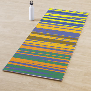 Abstract Colourful Stripes Pattern Yoga Mat
