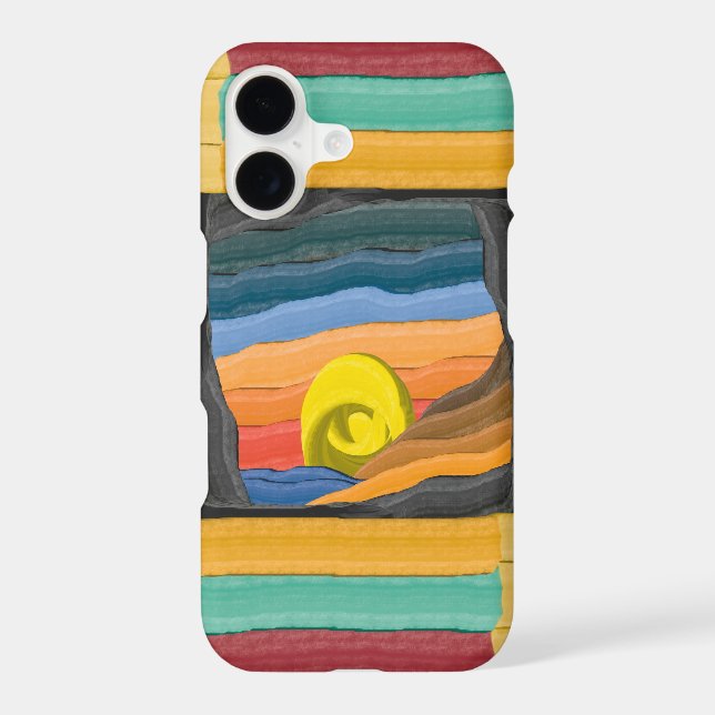 Abstract Colourful Sunset iPhone Case (Back)