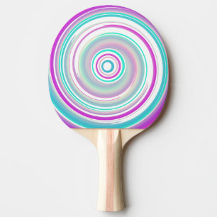 Abstract Colourful Swirl Ping Pong Paddle