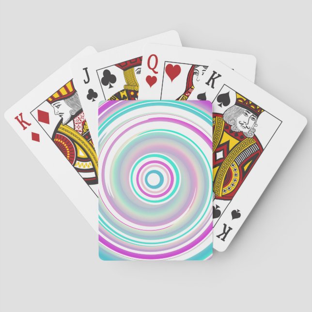 Abstract Colourful Swirl Playing Cards (Back)