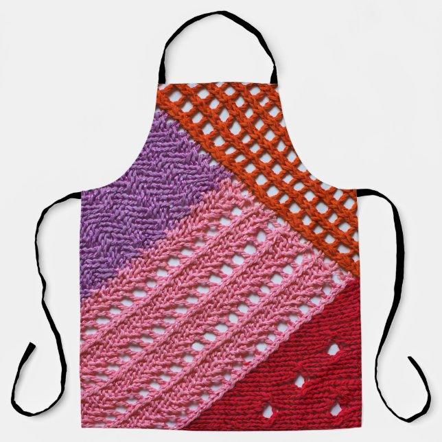 Abstract colourful texture knitted by spokes.Knitt Apron (Front)