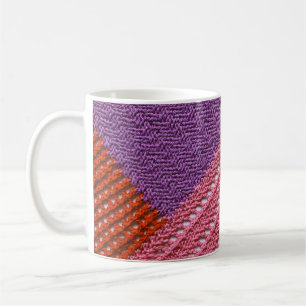 Abstract colourful texture knitted by spokes.Knitt Coffee Mug