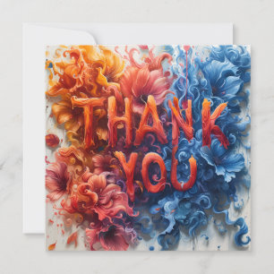 Abstract colourful  thank you card