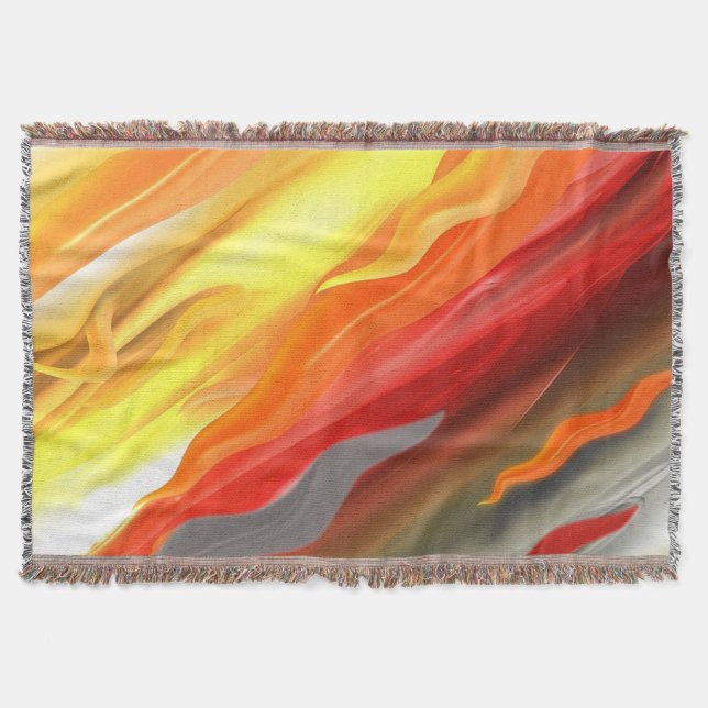 Abstract Colourful Throw Blanket (Front)