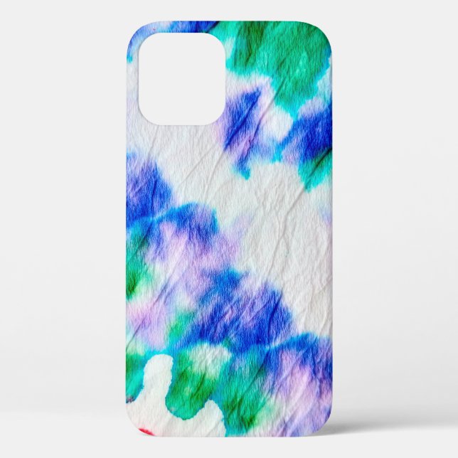 Abstract colourful tie dye pattern on a crumpled w Case-Mate iPhone case (Back)