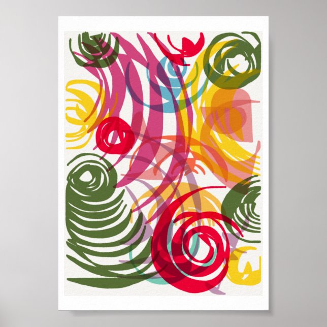 Abstract Colourful Tropics Poster (Front)