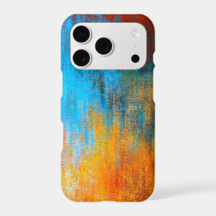 Abstract colourful turquoise blue, orange and red