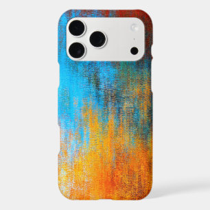 Abstract colourful turquoise blue, orange and red