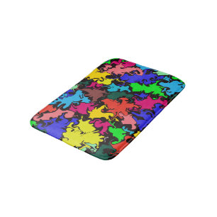 Abstract Colourful Twirl / Bath Mat