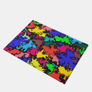 Abstract Colourful Twirl /  Doormat