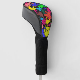 Abstract Colourful Twirl / Golf Head Cover