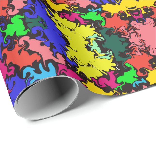 Abstract Colourful Twirl / Half Brick / Wrapping Paper (Roll Corner)