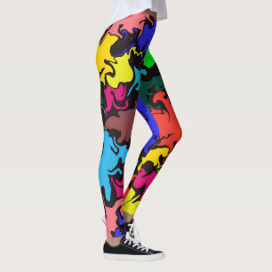 Abstract Colourful Twirl /  Leggings