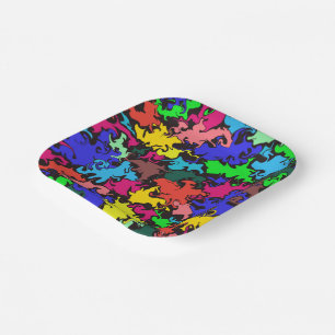 Abstract Colourful Twirl / Paper Plate