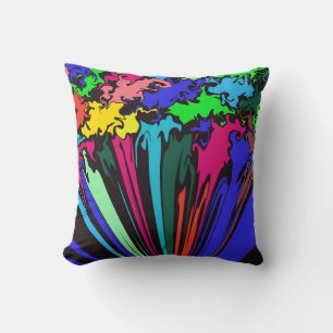 Abstract Colourful Twirl / Pinched / Cushion