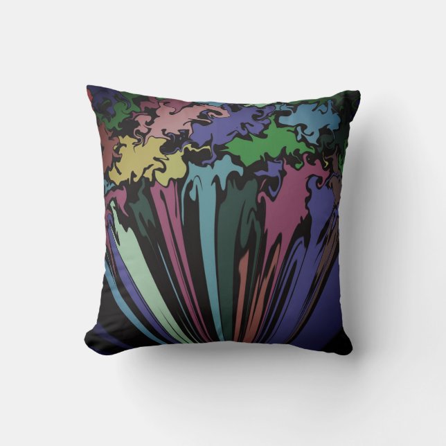 Abstract Colourful Twirl / Pinched / Fog / Cushion (Front)