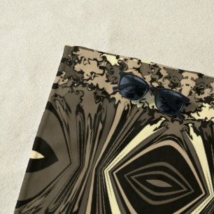 Abstract Colourful Twirl Pinched Half Brick / Sepi Beach Towel