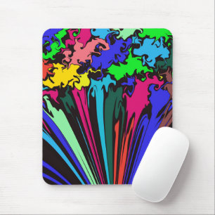 Abstract Colourful Twirl / Pinched / Mouse Mat