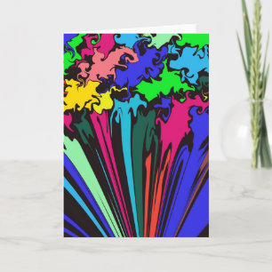 Abstract Colourful Twirl / Pinched / Note Card