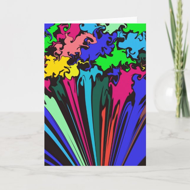 Abstract Colourful Twirl / Pinched / Note Card (Front)