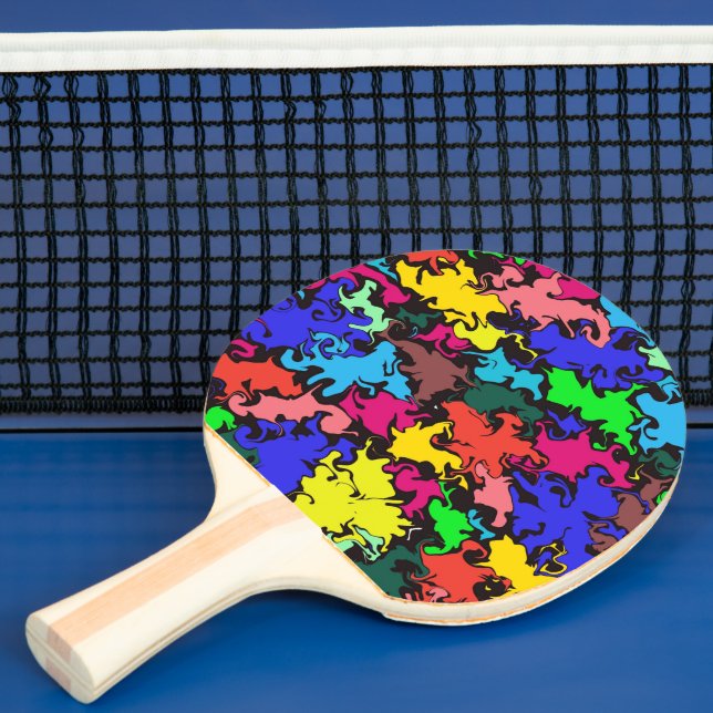 Abstract Colourful Twirl /  Ping Pong Paddle (Insitu)