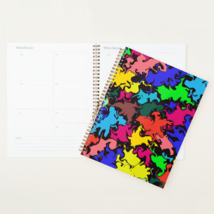 Abstract Colourful Twirl / Planner