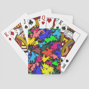 Abstract Colourful Twirl / Playing Cards