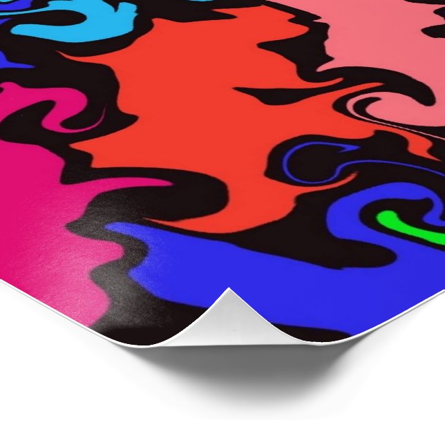 Abstract Colourful Twirl /  Poster (Corner)