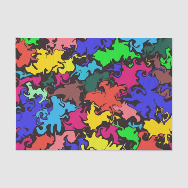 Abstract Colourful Twirl /  Tissue Paper (Front)