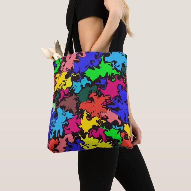 Abstract Colourful Twirl /  Tote Bag (Close Up)