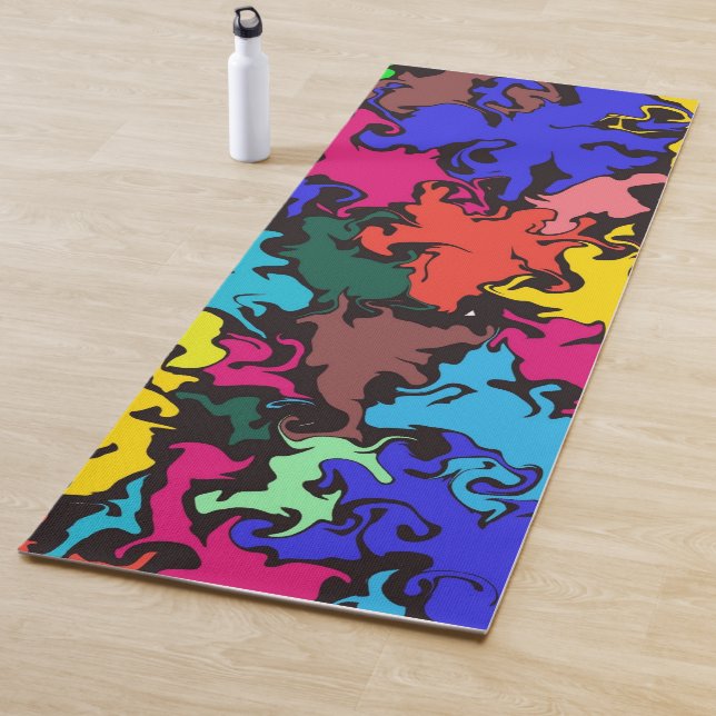 Abstract Colourful Twirl /  Yoga Mat (In Situ)