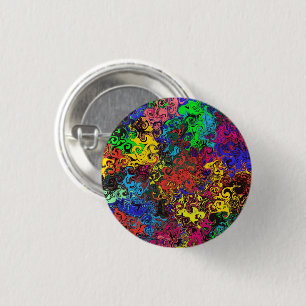 Abstract Colourful Twirlers / 3 Cm Round Badge