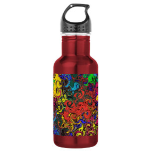 Abstract Colourful Twirlers / 532 Ml Water Bottle