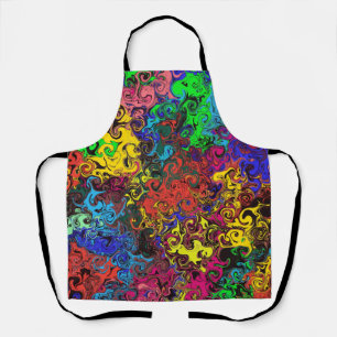 Abstract Colourful Twirlers / Apron