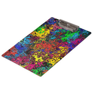 Abstract Colourful Twirlers / Clipboard