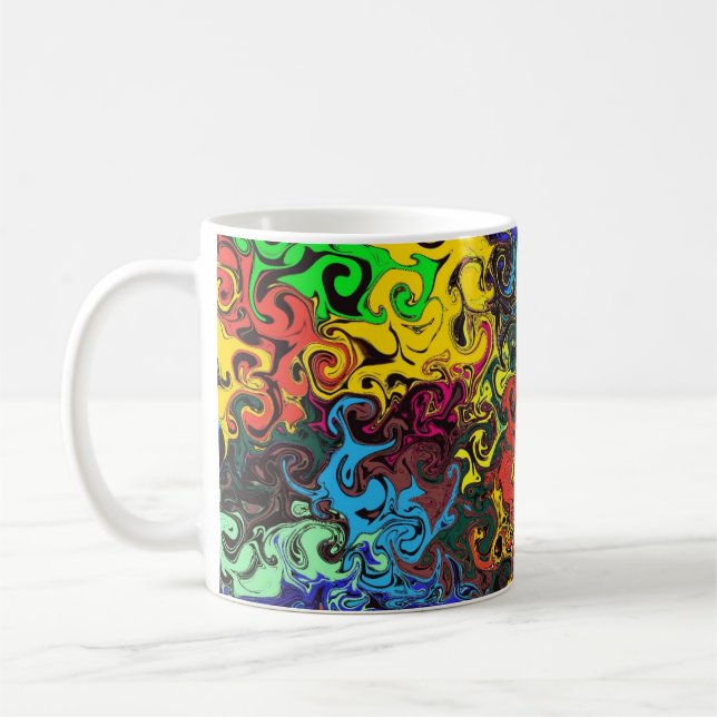 Abstract Colourful Twirlers / Coffee Mug (Left)
